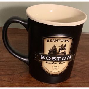 2015 BOSTON BEANTOWN JUMBO MUG CUP BLACK TRAVELERS CHOICE‎
